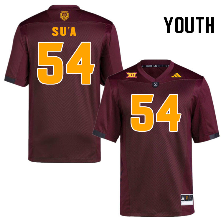 Youth #54 Joey Su'a Arizona State Sun Devils College Football Jerseys Stitched-Maroon